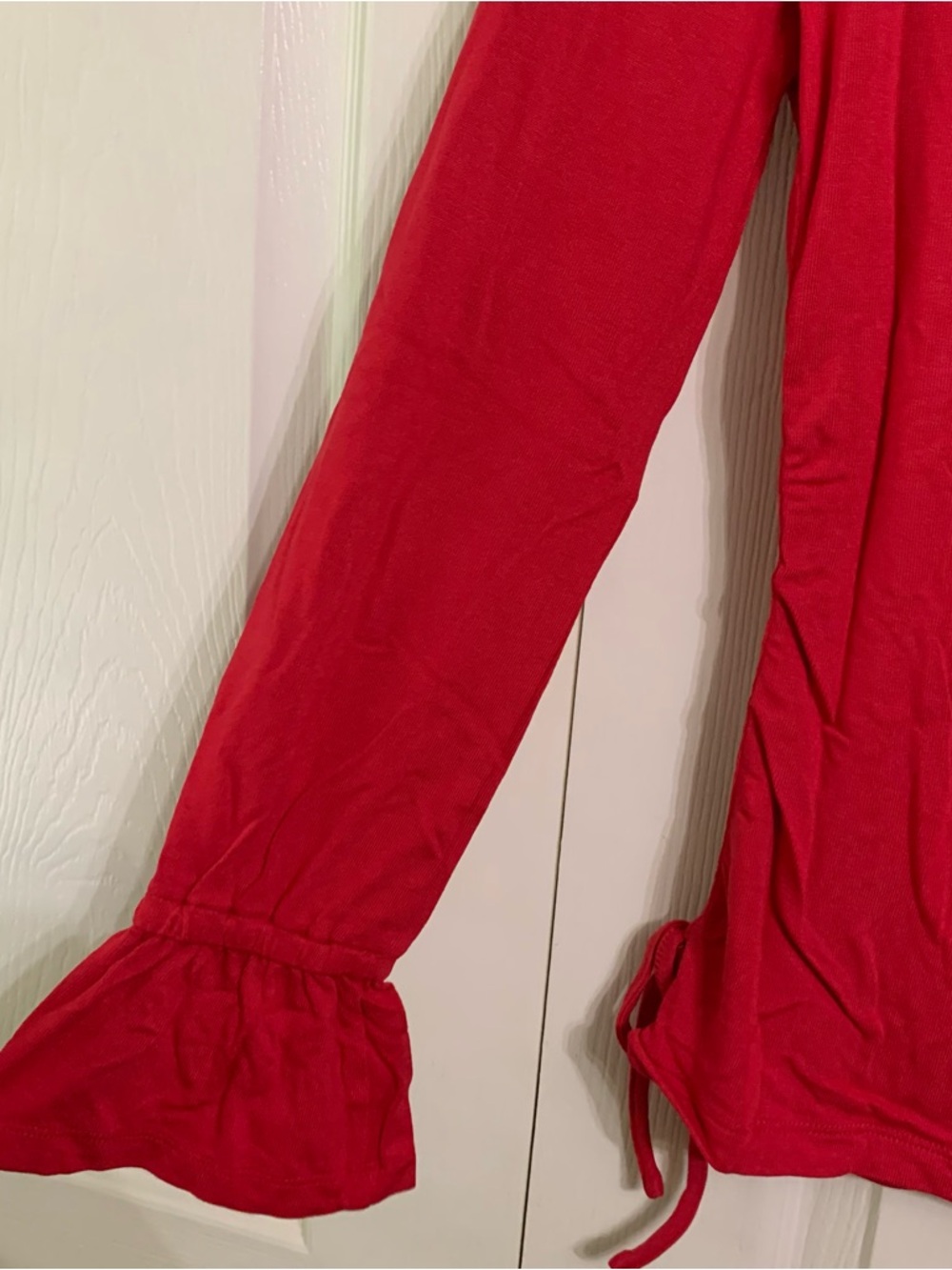 Anthropologie Maeve Long-Sleeve Scoop-Neck Ruched Top Women size S MSRP $70+ - Picture 7 of 7